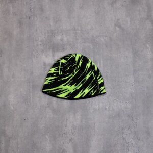 Vintage VTG Y2K 2000's Green All Over Pattern Skully Skull Cap